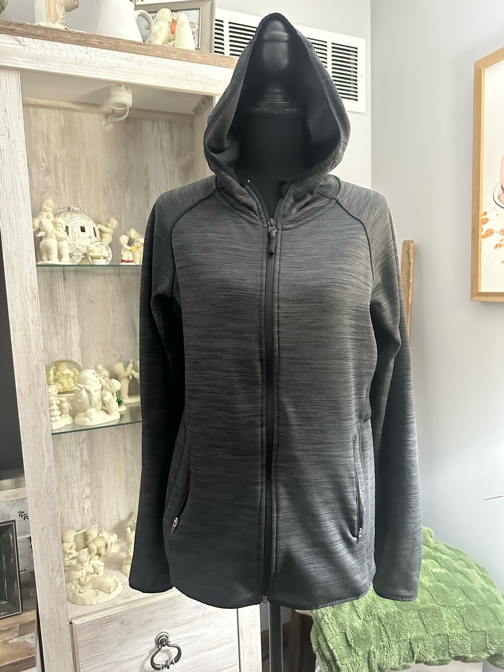 H&M Women's Black Heather Hooded Jacket